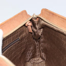 FENDI Shoulder Bag Leather Brown Gold Auth 175148-19