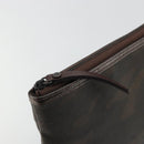 Vivienne Westwood Camouflage Clutch Bag PVC Canvas Brown Auth 175150A-13