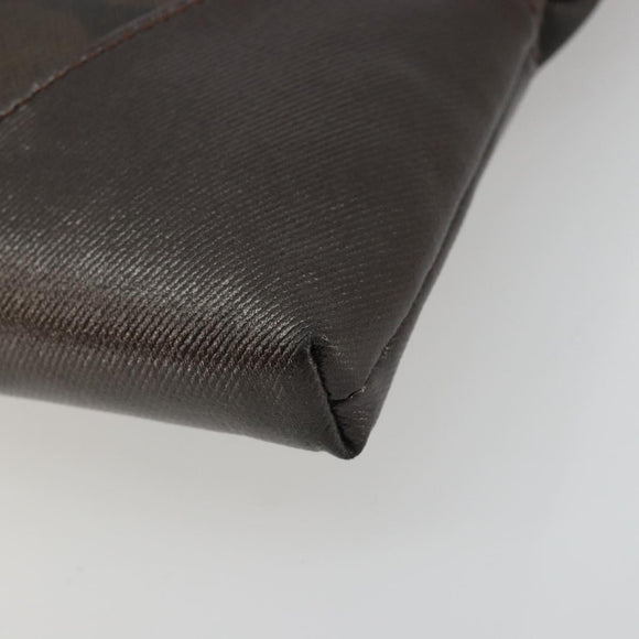 Vivienne Westwood Camouflage Clutch Bag PVC Canvas Brown Auth 175150A