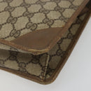 GUCCI GG Supreme Clutch Bag PVC Beige 89 01 029 Auth 175153-14