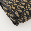Christian Dior Trotter Canvas Clutch Tas Marineblauw Auth 175154-16