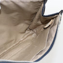 Christian Dior Trotter Canvas Clutch Tas Marineblauw Auth 175154-17