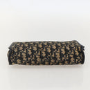Christian Dior Trotter Canvas Clutch Tas Marineblauw Auth 175154-7