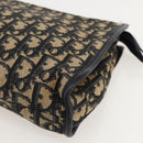 Christian Dior Trotter Canvas Clutch Tas Marineblauw Auth 175154-8