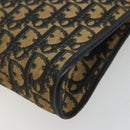 Christian Dior Trotter Canvas Shoulder Bag Navy Gold Auth 175155-9