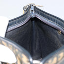 Christian Dior Trotter Canvas Shoulder Bag Navy Gold Auth 175155-18