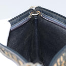 Christian Dior Trotter Canvas Shoulder Bag Navy Gold Auth 175155-19