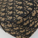 Christian Dior Trotter Canvas Shoulder Bag Navy Gold Auth 175156-16