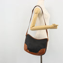 Salvatore Ferragamo Shoulder Bag Leather Black Gold Auth 175157-21