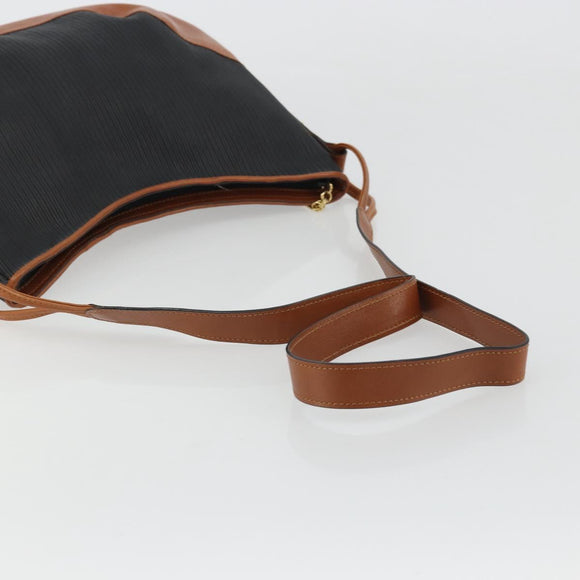Salvatore Ferragamo Shoulder Bag Leather Black Gold Auth 175157