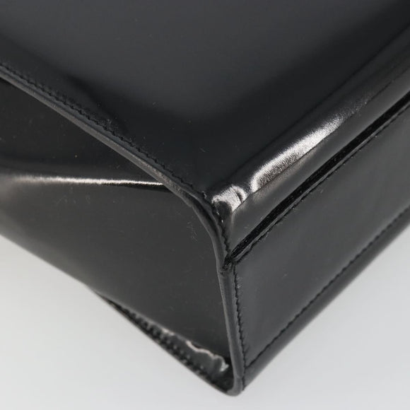 GUCCI Tote Bag Patent Leather Black Auth 175158