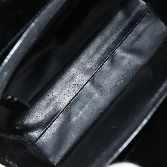 GUCCI Tote Bag Patent Leather Black Auth 175158