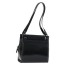 GUCCI Tote Bag Patent Leather Black Auth 175158-1