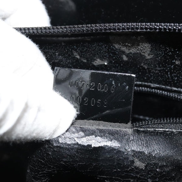 GUCCI Tote Bag Patent Leather Black Auth 175158
