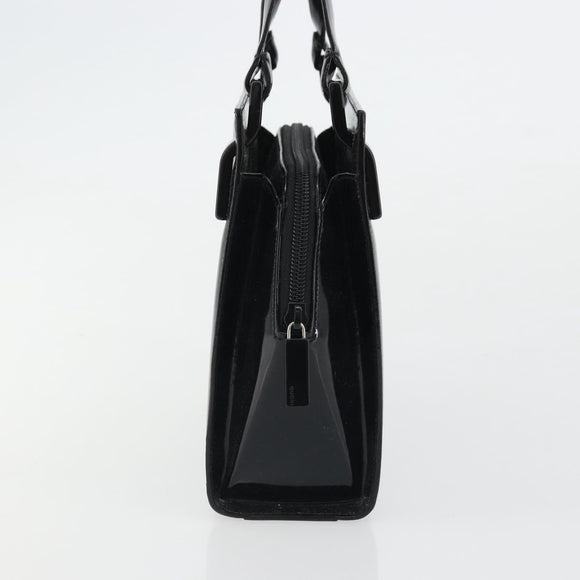 GUCCI Tote Bag Patent Leather Black Auth 175158