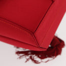 LOEWE Shoulder Bag Satin Red Gold Auth 175159A-15