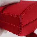 LOEWE Shoulder Bag Satin Red Gold Auth 175159A-16