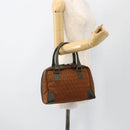 FENDI Zucchino Canvas Hand Bag Brown Auth 175160-21