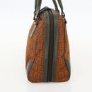 FENDI Zucchino Canvas Hand Bag Brown Auth 175160-4