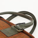 FENDI Zucchino Canvas Hand Bag Brown Auth 175160-8