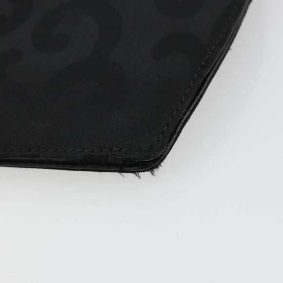 SAINT LAURENT Shoulder Bag Nylon Black Gold Auth 175161