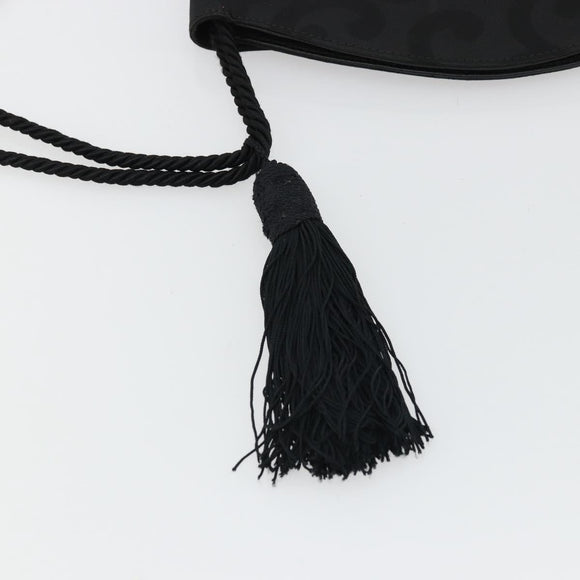 SAINT LAURENT Shoulder Bag Nylon Black Gold Auth 175161