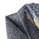 SAINT LAURENT Shoulder Bag Nylon Black Gold Auth 175161-20