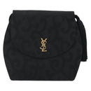 SAINT LAURENT Shoulder Bag Nylon Black Gold Auth 175161-13