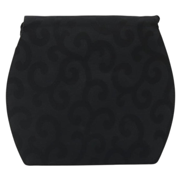 SAINT LAURENT Shoulder Bag Nylon Black Gold Auth 175161
