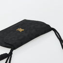 SAINT LAURENT Shoulder Bag Nylon Black Gold Auth 175161-6