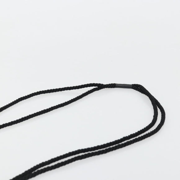SAINT LAURENT Shoulder Bag Nylon Black Gold Auth 175161