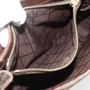 CELINE C Macadam Canvas Hand Bag Brown Gold Auth 175163-20