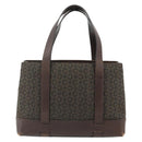 CELINE C Macadam Canvas Hand Bag Brown Gold Auth 175163-13