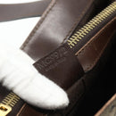 CELINE C Macadam Canvas Hand Bag Brown Gold Auth 175163-12