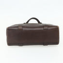 CELINE C Macadam Canvas Hand Bag Brown Gold Auth 175163-5