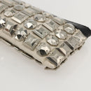BURBERRY Clutch Bag Leather Canvas Beige Gold Auth 175167A-15