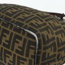 FENDI Zucca Canvas Hand Bag Black Brown Auth 175169-12