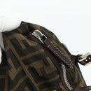 FENDI Zucca Canvas Hand Bag Black Brown Auth 175169-14