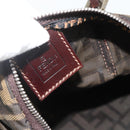 FENDI Zucca Canvas Hand Bag Black Brown Auth 175169-16