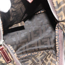 FENDI Zucca Canvas Hand Bag Black Brown Auth 175169-17