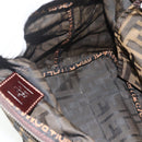 FENDI Zucca Canvas Hand Bag Black Brown Auth 175169-18