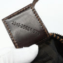 FENDI Zucca Canvas Hand Bag Black Brown Auth 175169-22