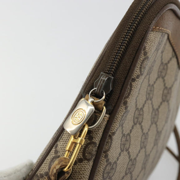 GUCCI GG Supreme Shoulder Bag PVC Beige Gold 97 02 068 Auth 175170