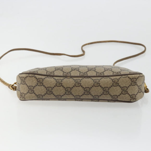 GUCCI GG Supreme Shoulder Bag PVC Beige Gold 97 02 068 Auth 175170