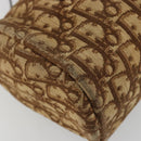 Christian Dior Trotter Canvas Hand Bag Gold Brown Auth 175171-14