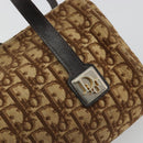 Christian Dior Trotter Canvas Hand Bag Gold Brown Auth 175171-10