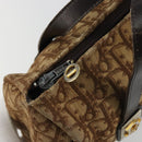 Christian Dior Trotter Canvas Hand Bag Gold Brown Auth 175171-11