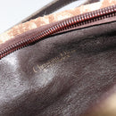 Christian Dior Trotter Canvas Hand Bag Gold Brown Auth 175171-17