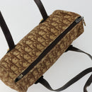 Christian Dior Trotter Canvas Hand Bag Gold Brown Auth 175171-6