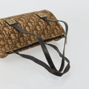 Christian Dior Trotter Canvas Hand Bag Gold Brown Auth 175171-7